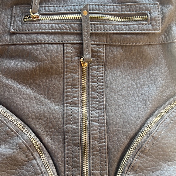 Under One Sky Brown Pebbled PU Faux Leather Boho Chic Hippie Saddle Bag Purse - Picture 2 of 7